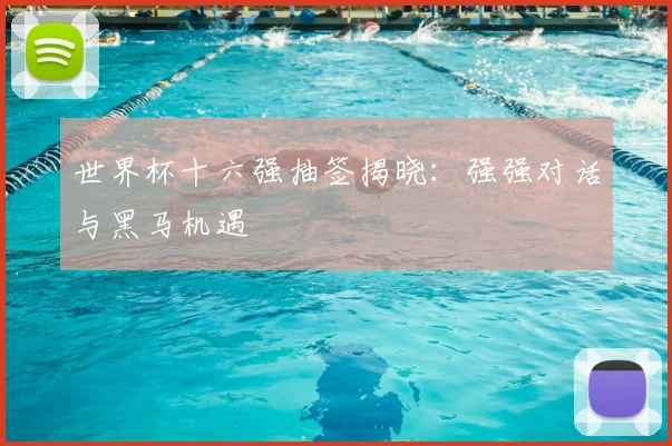 世界杯十六强抽签揭晓:强强对话与黑马机遇